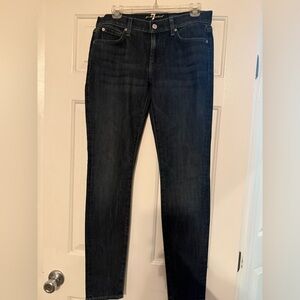 7 For All Mankind Dark Wash Skinny Jeans